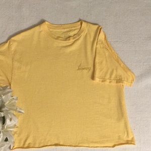 Honey yellow crop top from Brandy Melville
